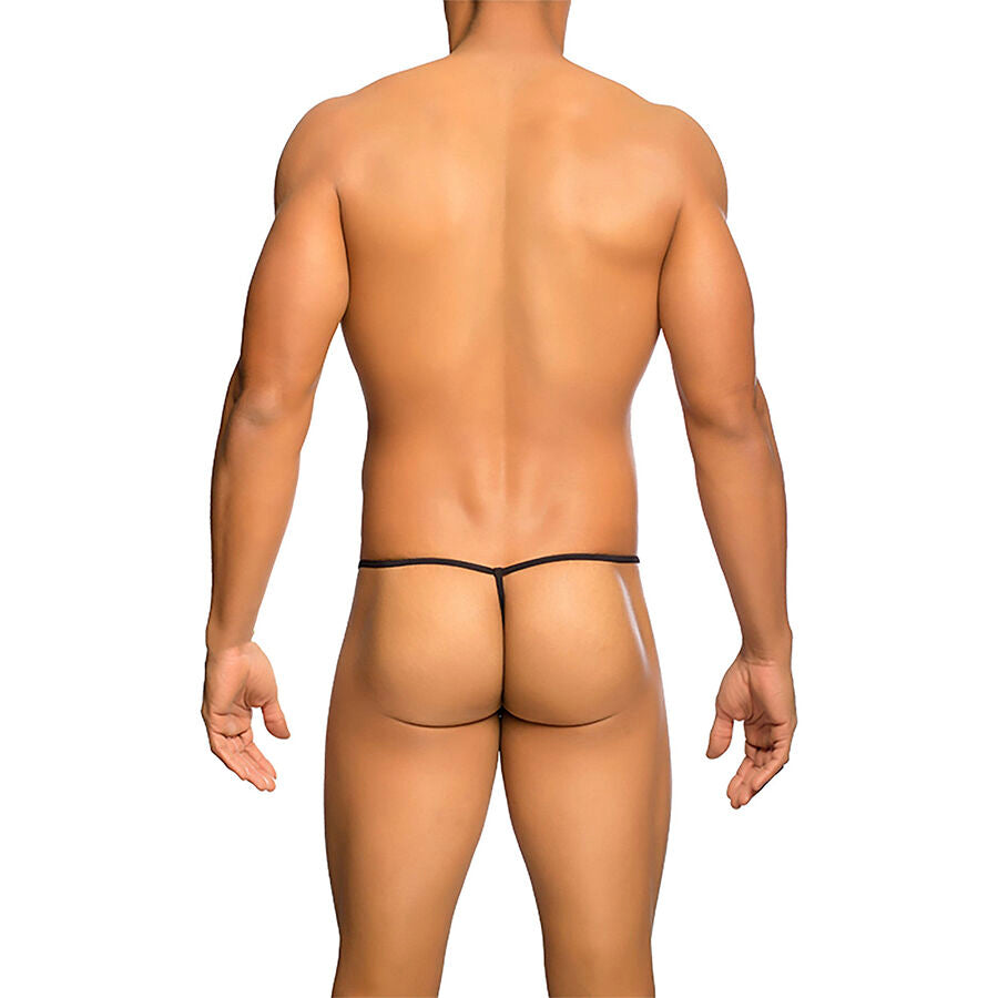 MOB - STRING TRANSPARENT EN FORME DE T NOIR TAILLE S/M