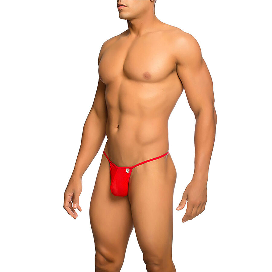 MOB - STRING TRANSPARENT EN FORME DE T ROUGE TAILLE S/M