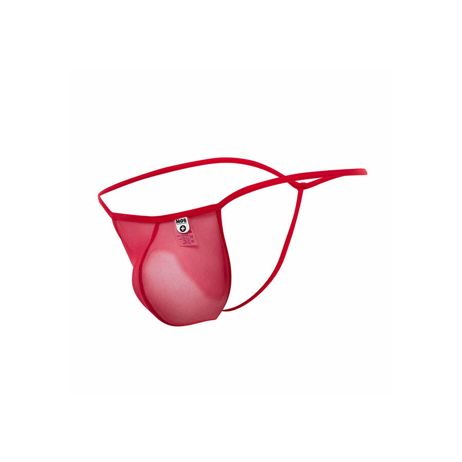 MOB - STRING EN T ROUGE TRANSPARENT TAILLE L/XL