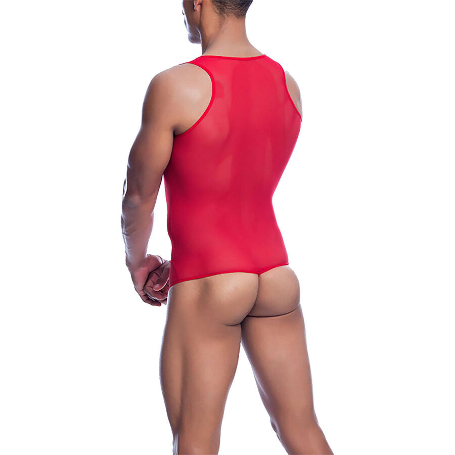 MOB - BODY TRANSPARENT ROUGE TAILLE S/M