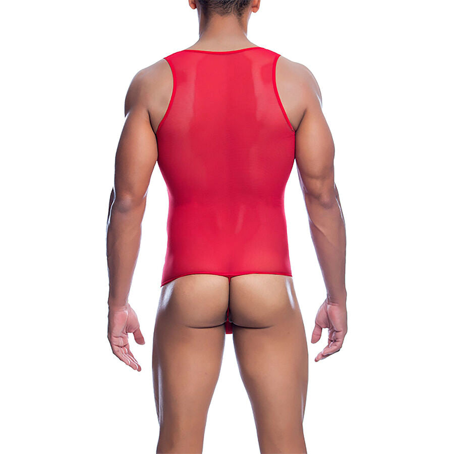 MOB - BODY TRANSPARENT ROUGE TAILLE S/M
