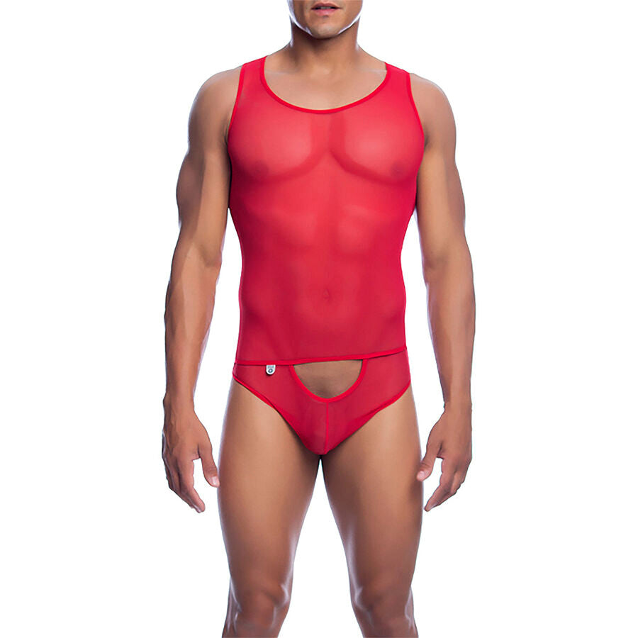 MOB - BODY TRANSPARENT ROUGE TAILLE S/M