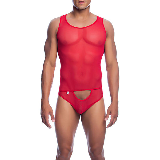 MOB - BODY TRANSPARENT ROUGE TAILLE S/M