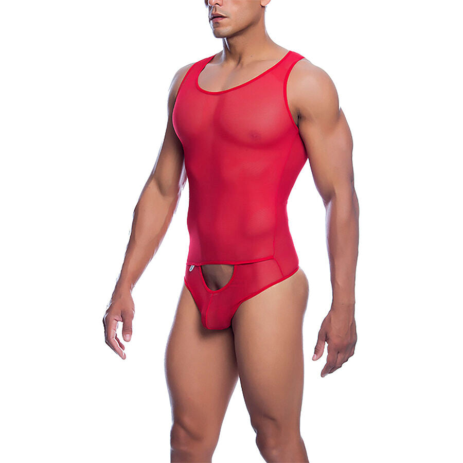 MOB - BODY TRANSPARENT ROUGE TAILLE S/M