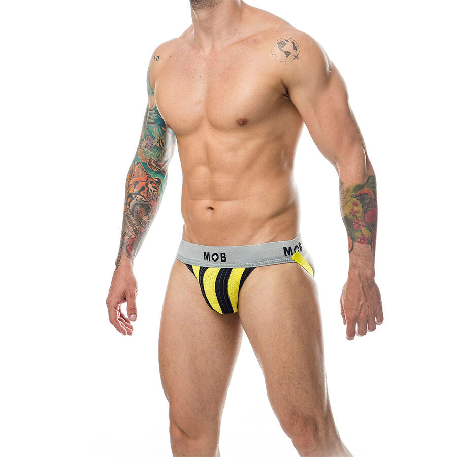 MOB - JOCK CLASSIQUE À RAYURES JAUNE TAILLE S