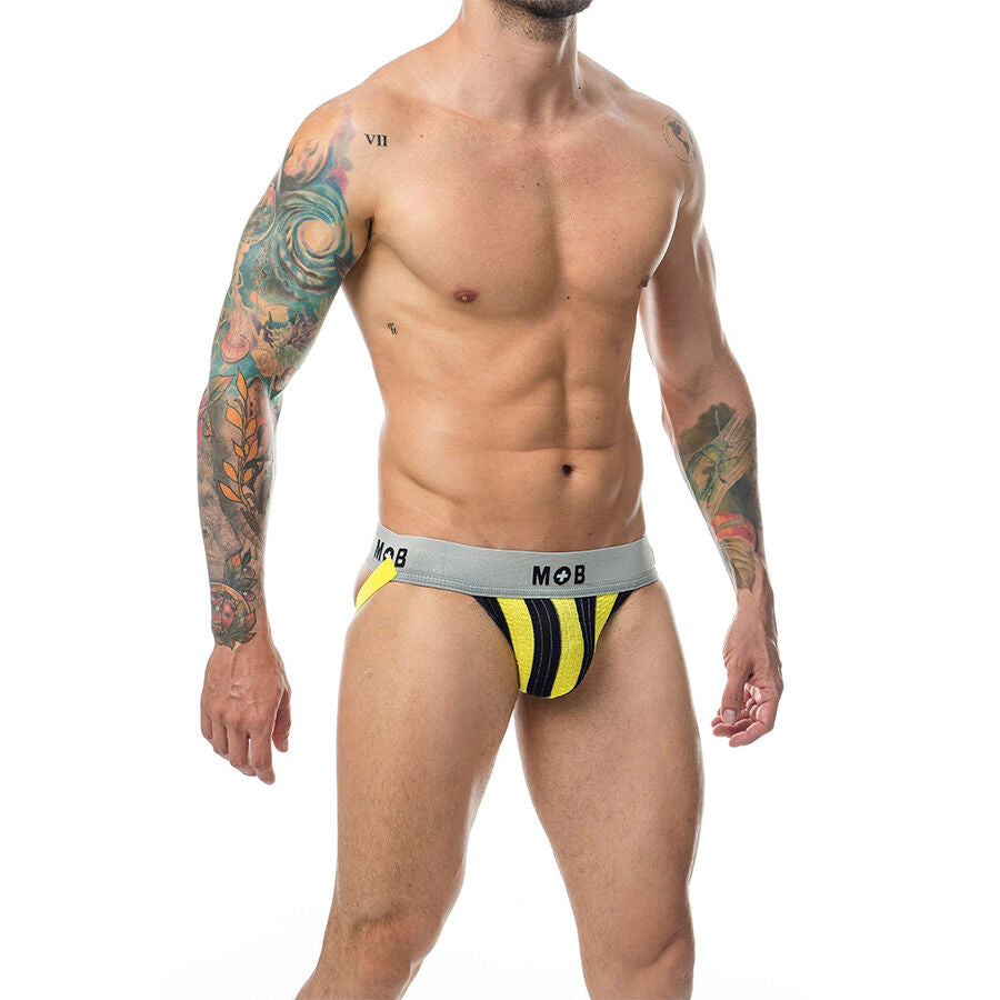 MOB - JOCK CLASSIQUE À RAYURES JAUNE TAILLE XXL