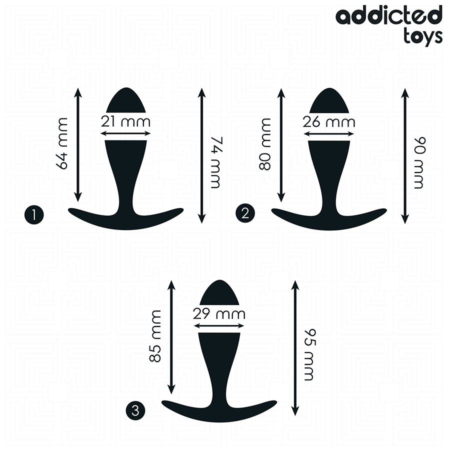 ADDICTED TOYS - LOT DE 3 PLUG ANAL MODÈLE 2