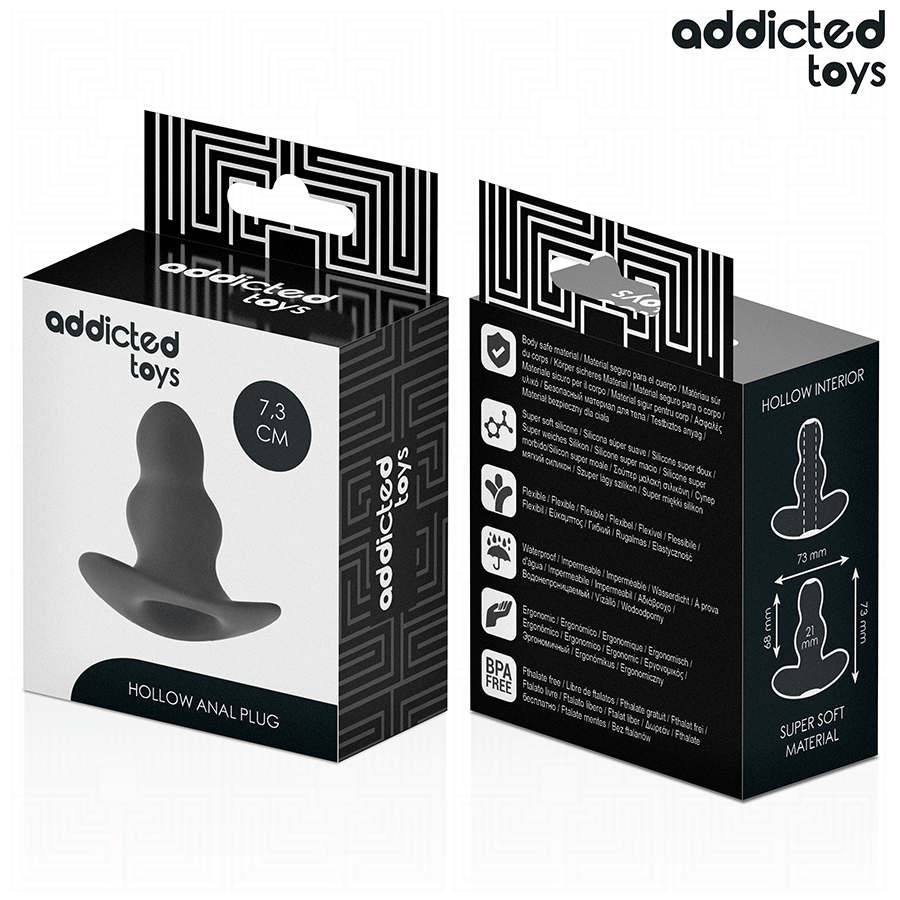ADDICTED TOYS - PLUG ANAL CREUX TAILLE S 7,3 CM