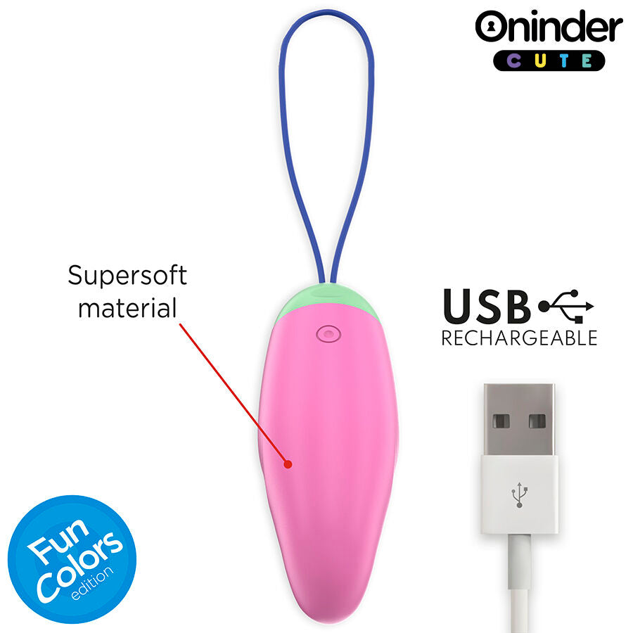 ONINDER CUTE - ŒUF EN SILICONE VIBRANT ET ROTATIF À 360° - APPLICATION MONDIALE GRATUITE