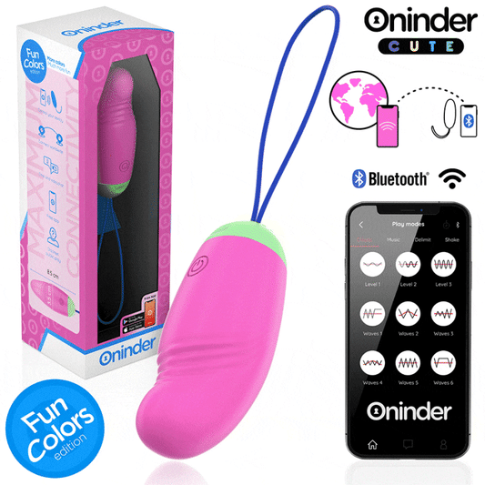 ONINDER CUTE - ŒUF EN SILICONE VIBRANT ET ROTATIF À 360° - APPLICATION MONDIALE GRATUITE