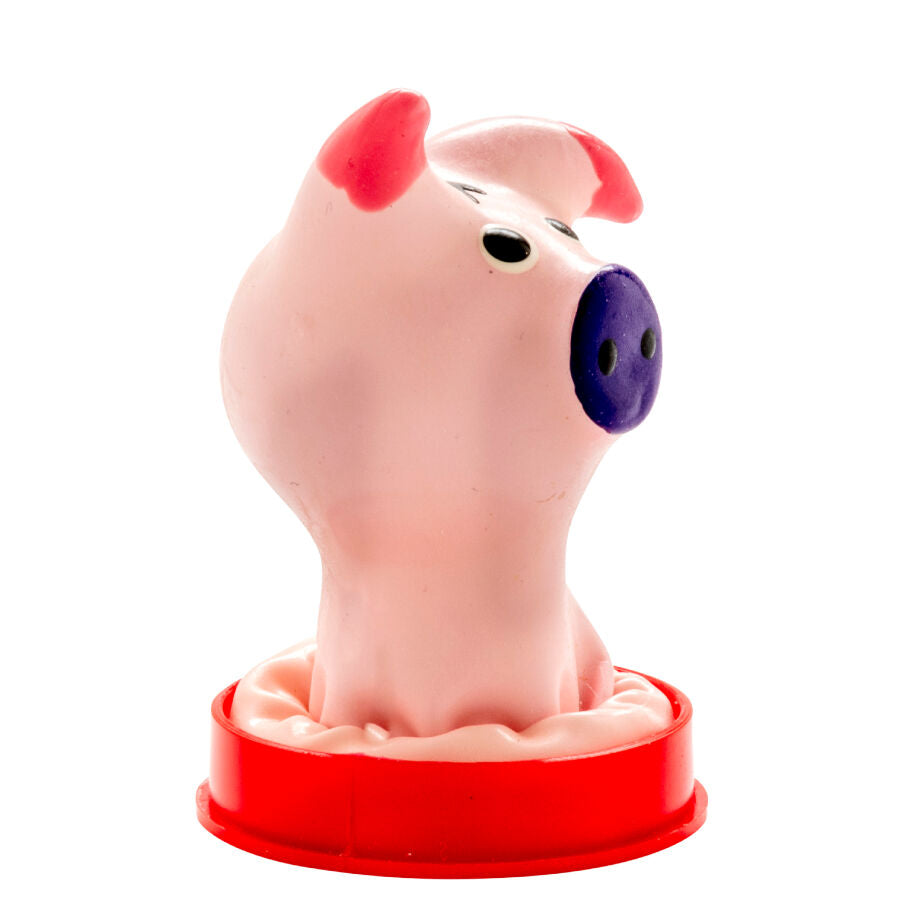 CONDOMERIE - PRÉSERVATIFS FANTAISIE PEINTS À LA MAIN TÊTE DE COCHON