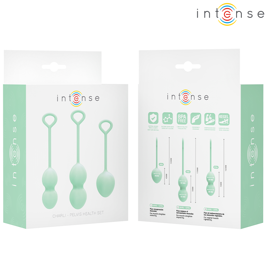 INTENSE - KIT DE BOULES DE KEGEL CHARLI VERT CLAIR