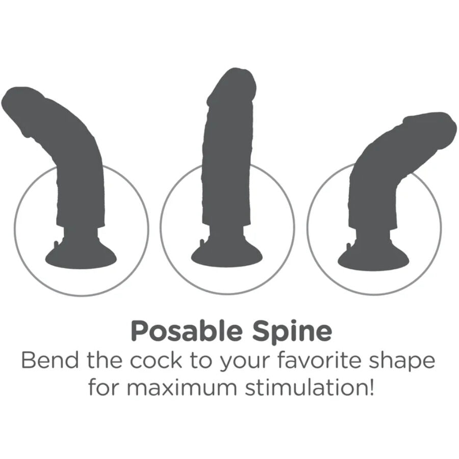 KING COCK - BITE VIBRANTE MARRON 20,32 CM