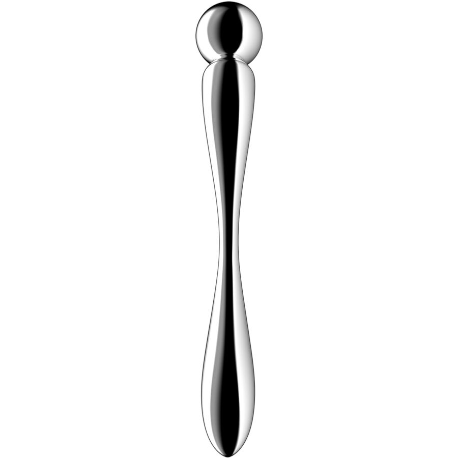 SATISFYER - STAR FORCE 2 GODEMICHET DOUBLE EN ACIER INOXYDABLE