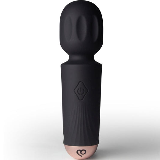 ROCKS-OFF - MINI BAGUETTE RECHARGEABLE 16 FONCTIONS TULIPE NOIRE