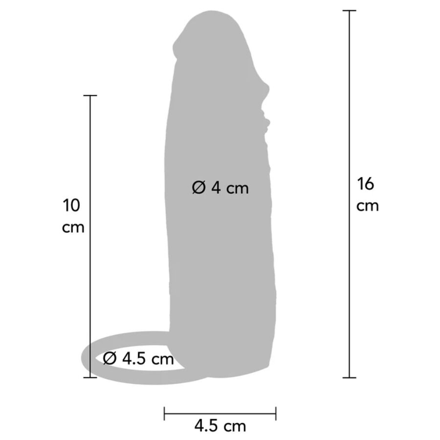 GET REAL - MANCHON PÉNIS EN SILICONE HYDRATANT CARAMEL 16 CM