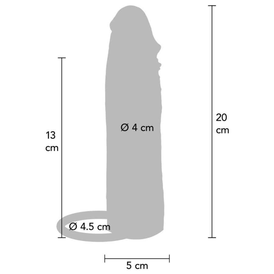 GET REAL - MANCHON PÉNIS VIBRANT EN SILICONE HYDRATANT CARAMEL 20 CM