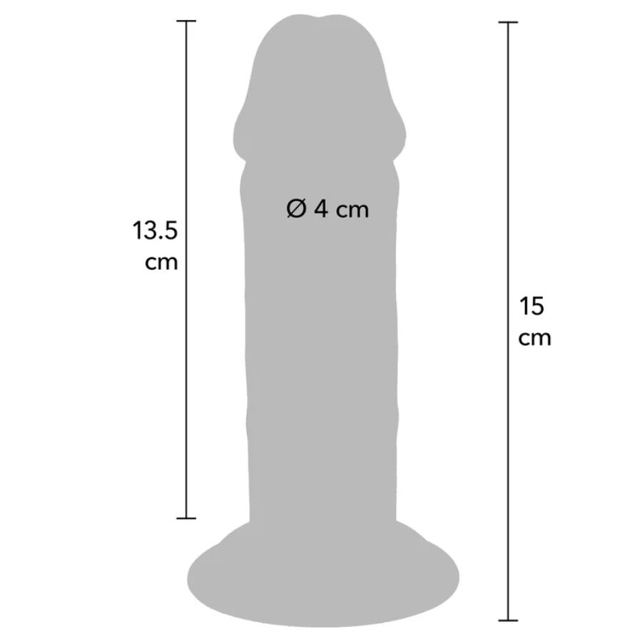 GET REAL - PÉNIS DE LUXE ÉPAIS DOUBLE DENSITÉ EN TPE 15 CM