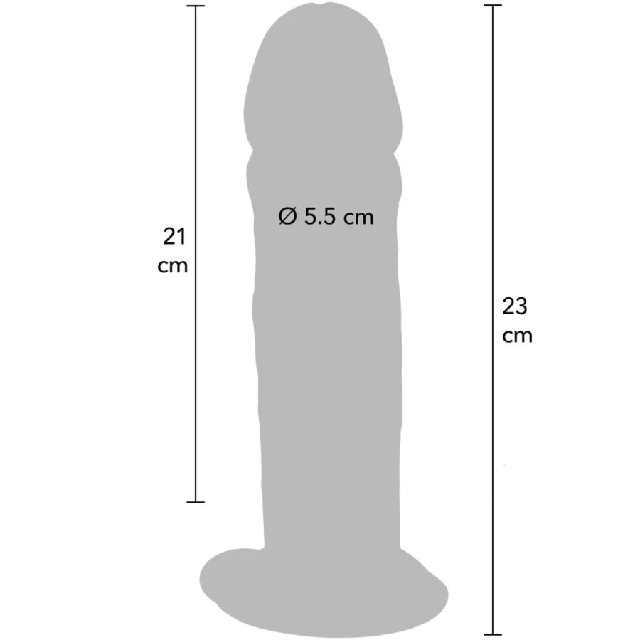 GET REAL - PÉNIS DE LUXE ÉPAIS DOUBLE DENSITÉ EN TPE 23 CM