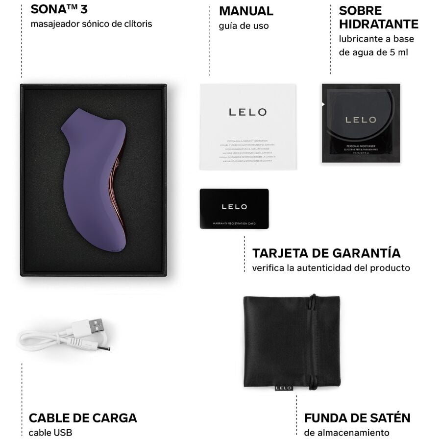 LELO - SONA 3 MASSEUR CLITORIAL SONIQUE CYBER VIOLET