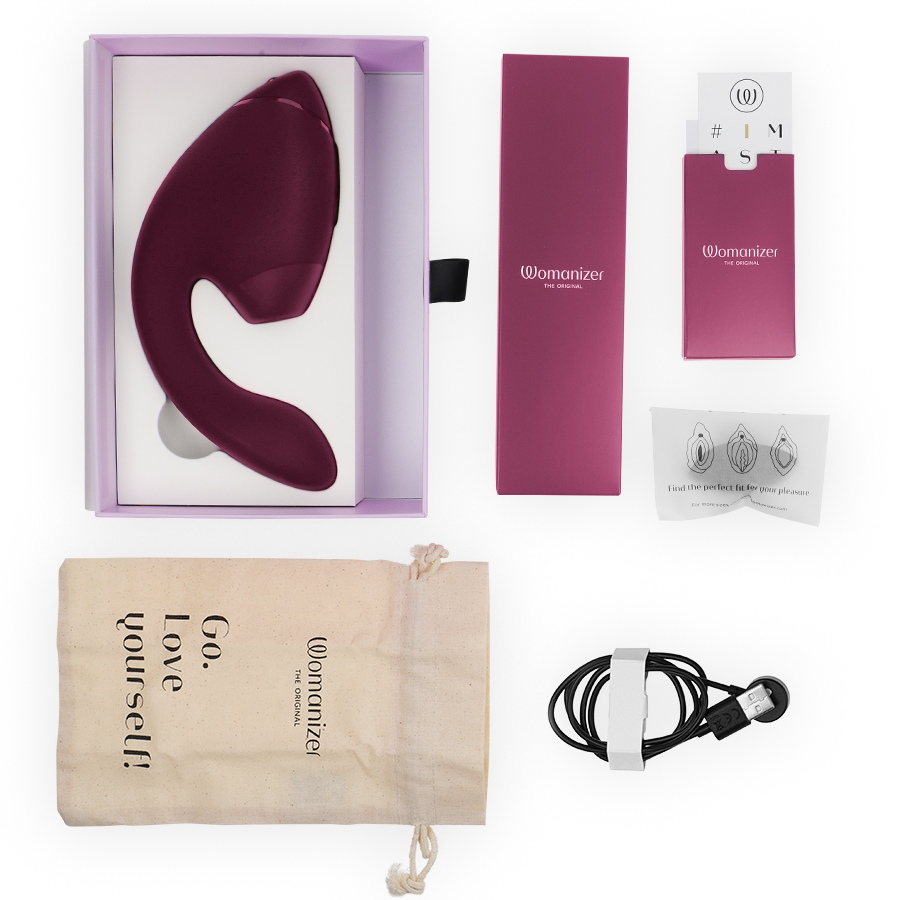 WOMANIZER - DUO NEXT STIMULATEUR CLITORIAL ET DE POINT G DOUBLE ROSE FOYER