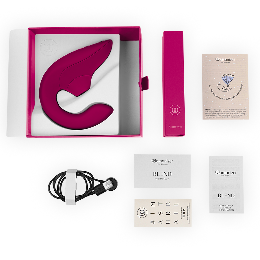 WOMANIZER - VIBRATEUR STIMULATEUR BLEND RABBIT ROSE VIBRANT
