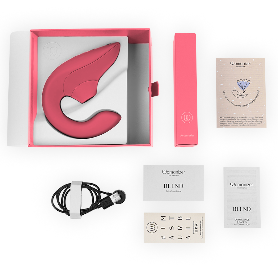 WOMANIZER - VIBRATEUR STIMULATEUR BLEND RABBIT ROSE VIBRANTE