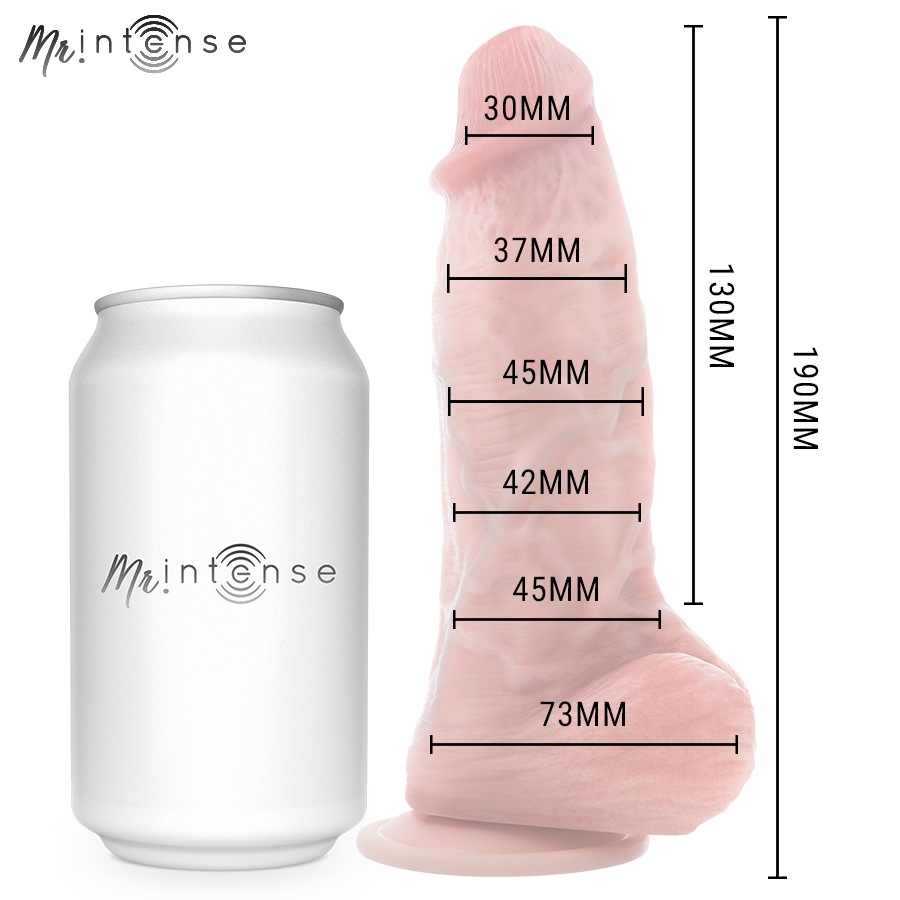 MR INTENSE - PETIT GODEMICHET SPENCER EN SILICONE 19 CM -Ø- 4,5 CM