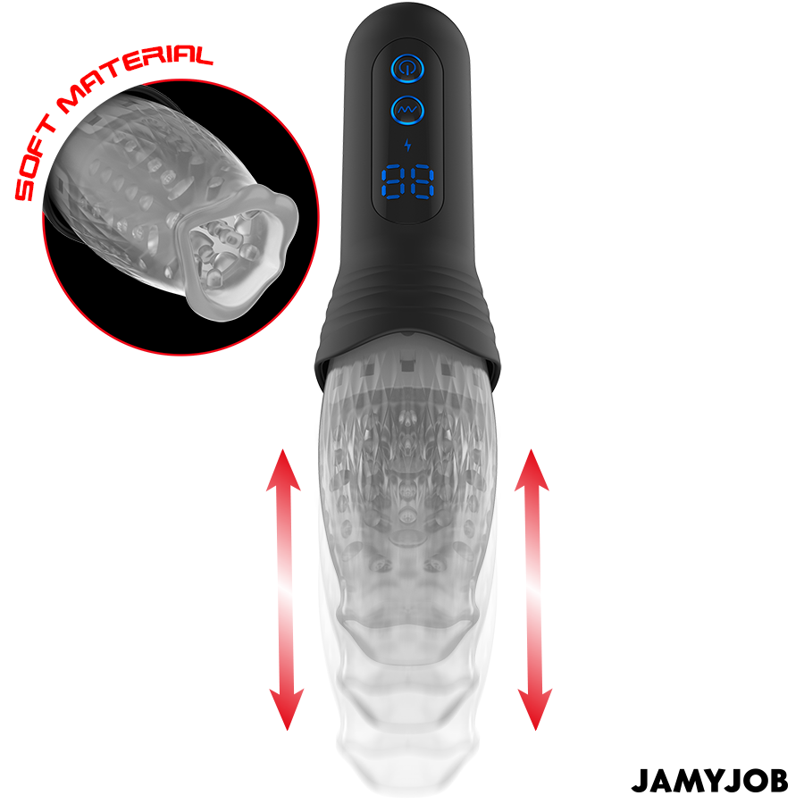 JAMYJOB - MASTURBATEUR BLOW-R AVEC MOUVEMENT DE POUSSÉE ET DE ROTATION