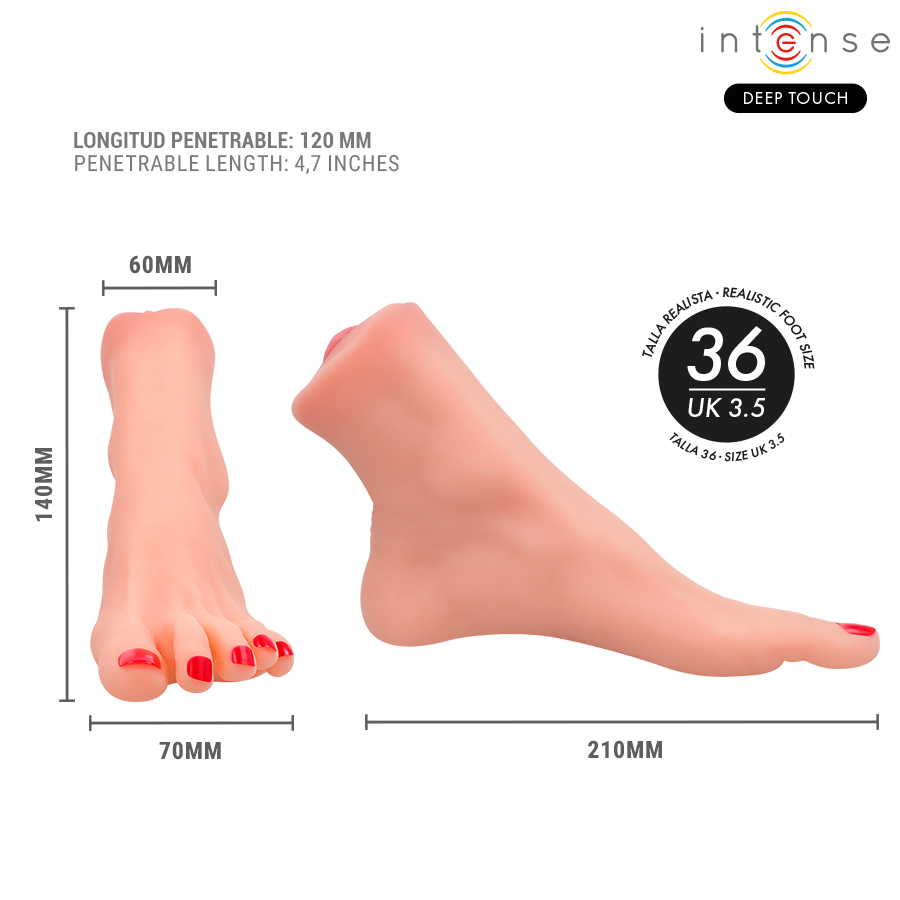INTENSE DEEP TOUCH - GABBIE MASTUBADOR DEUX PIÈCES EN FORME DE PIED