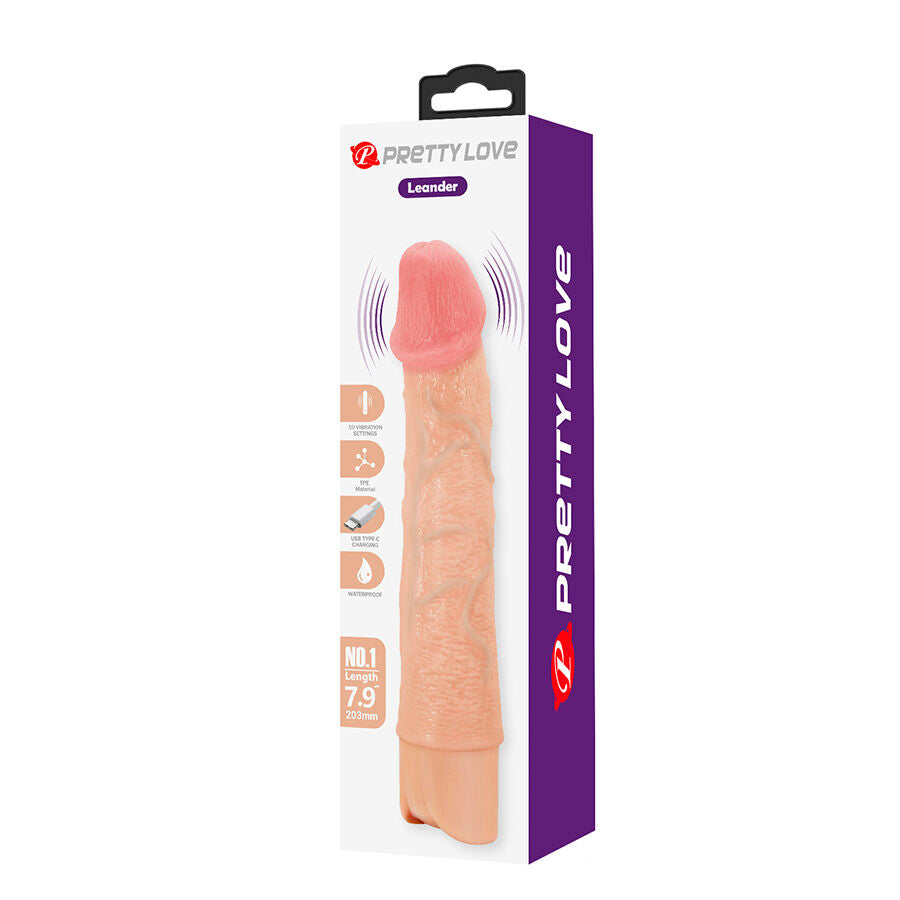 PRETTY LOVE - LEANDER VIBRATEUR FLEXIBLE ET RÉALISTE POUR LEVIER