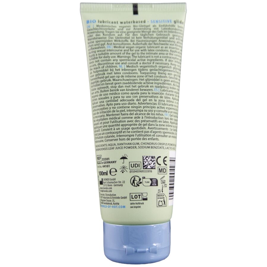 HOT - BIO LUBRIFIANT À BASE D'EAU SENSITIV 100 ML