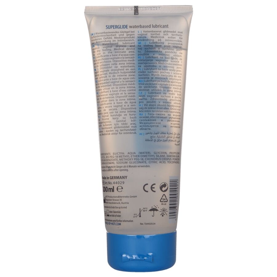 HOT - SUPERGLIDE LIQUID PLEASURE LUBRIFIANT À BASE D'EAU 200 ML
