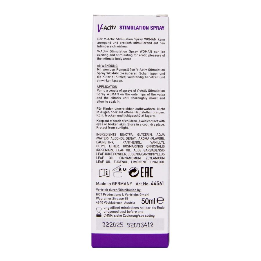 HOT - V-ACTIV SPRAY STIMULANT POUR FEMME 50 ML