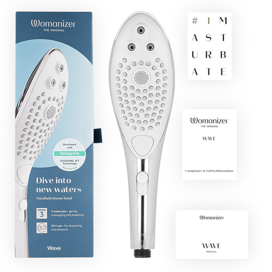 WOMANIZER - POMMEAU DE DOUCHE STIMULANT CLITORIAL WAVE CHROME