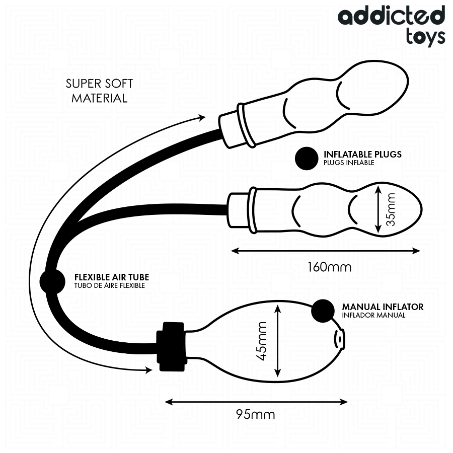 ADDICTED TOYS - PLUG ANAL DOUBLE GONFLABLE MODÈLE 1