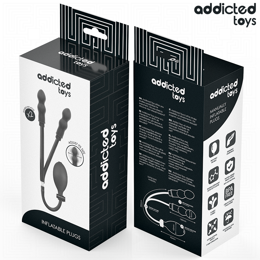 ADDICTED TOYS - PLUG ANAL DOUBLE GONFLABLE MODÈLE 1