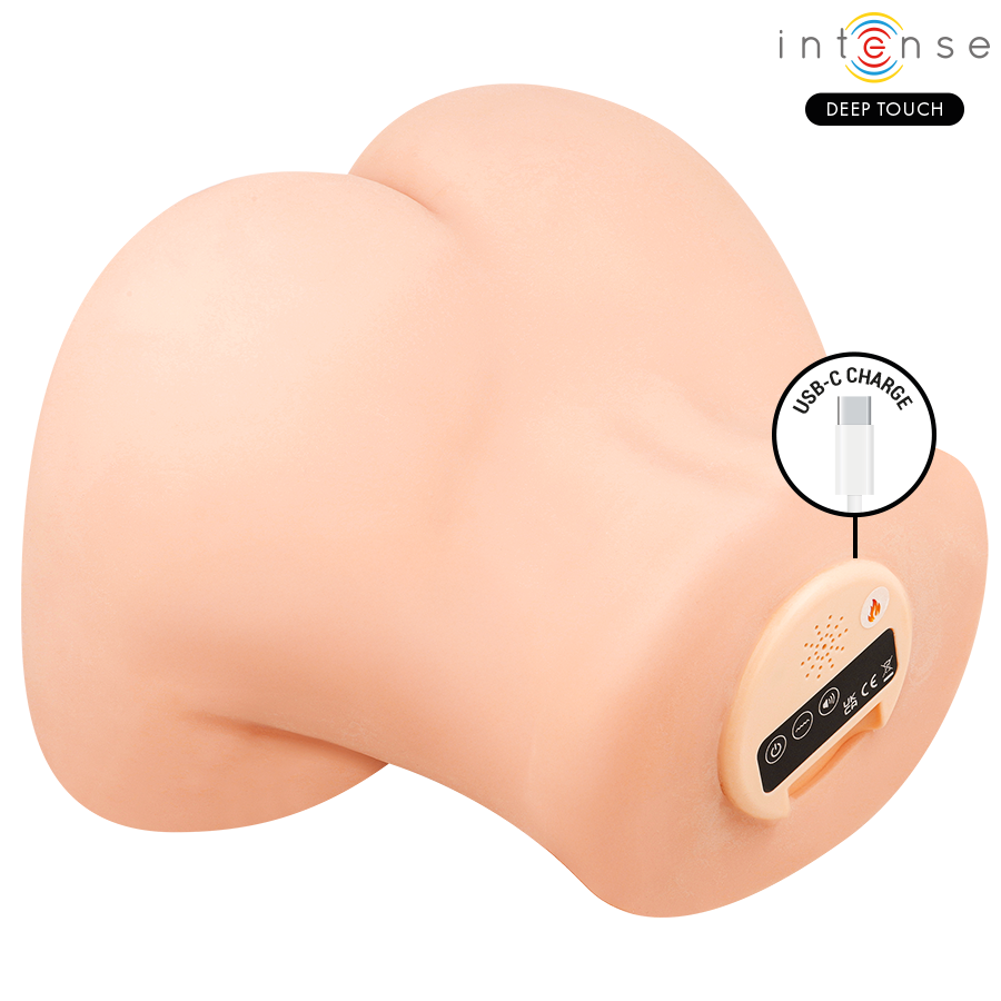 INTENSE DEEP TOUCH - MASTURBATEUR VAGINAL GINGER AVEC SUCCION, CHALEUR, VIBRATION ET EFFETS VOCAUX, TÉLÉCOMMANDE INCLUSE, 5,3 KG