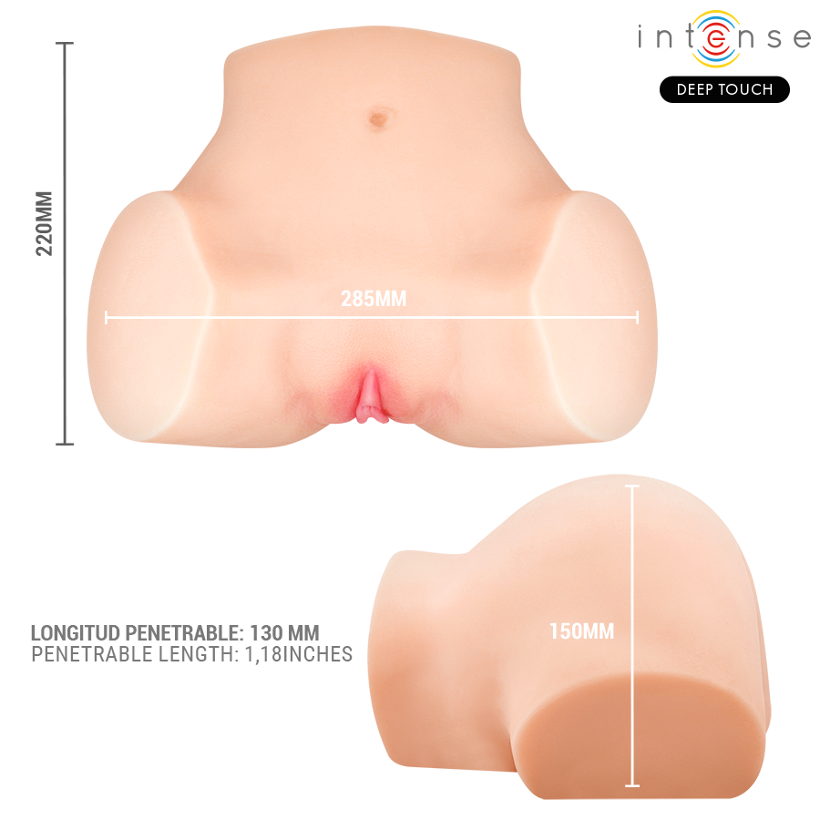 INTENSE DEEP TOUCH - MASTURBATEUR VAGINAL NICOLE AVEC EFFETS DE SUCCION, DE CHALEUR, DE VIBRATION ET VOCAUX, AVEC TÉLÉCOMMANDE, 5,3 KG