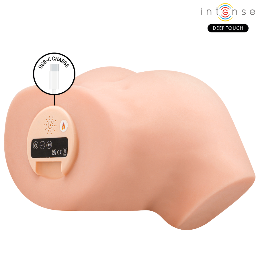 INTENSE DEEP TOUCH - MASTURBATEUR VAGINAL NICOLE AVEC EFFETS DE SUCCION, DE CHALEUR, DE VIBRATION ET VOCAUX, AVEC TÉLÉCOMMANDE, 5,3 KG