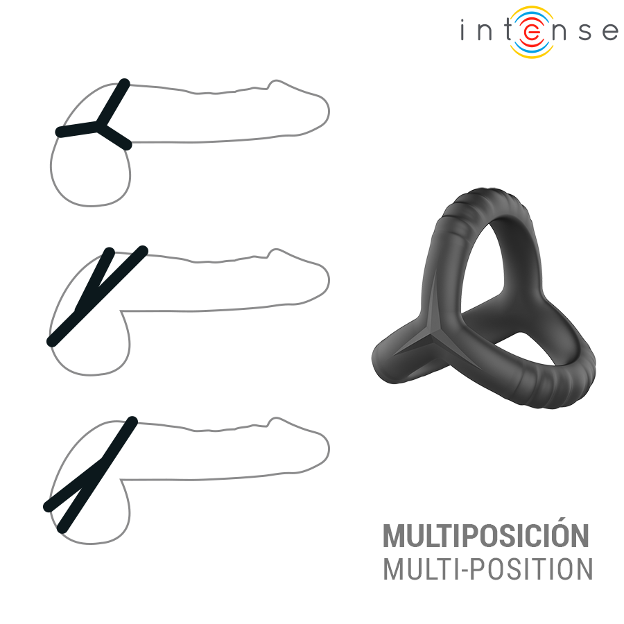 INTENSE - JOHN ANNEAU TRIPLE AJUSTABLE POUR LE PÉNIS MODÈLE 4