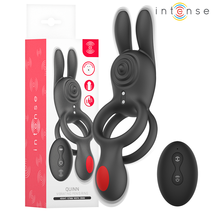 INTENSE - QUINN DOUBLE VIBRATION ANNEAU AVEC TÉLÉCOMMANDE