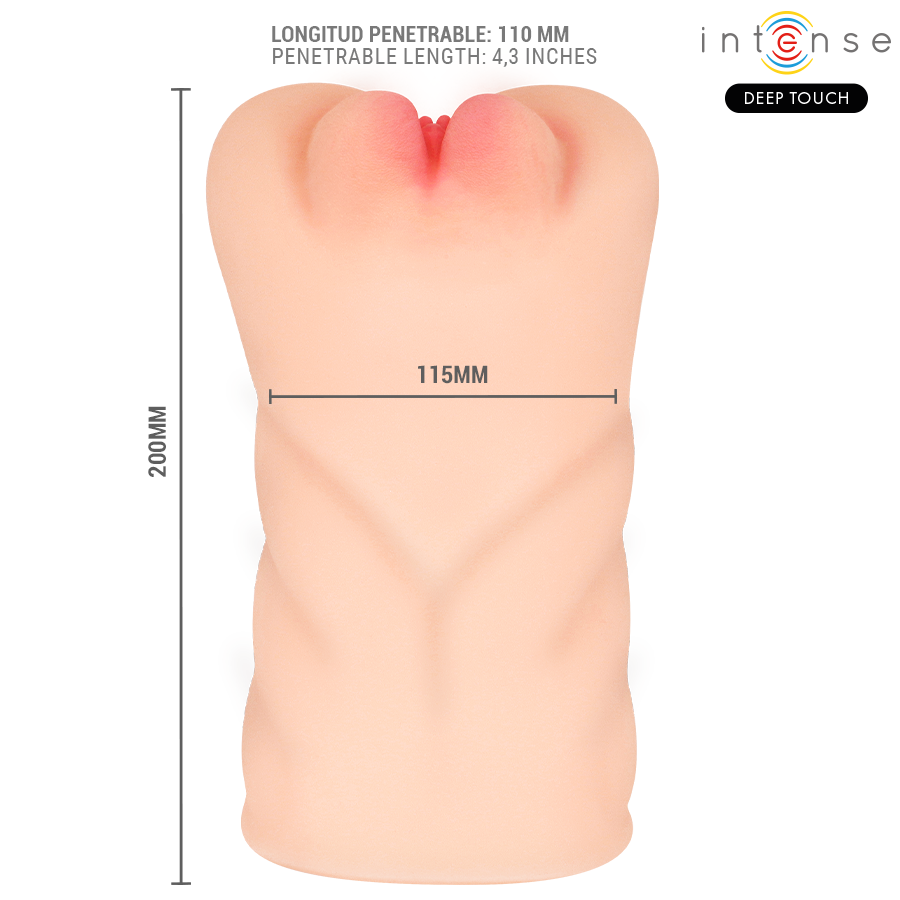 INTENSE DEEP TOUCH - KRISTA MASTURBATEUR VAGINAL AVEC SUCCION, VIBRATION ET EFFET VOCAL 1,2 KG