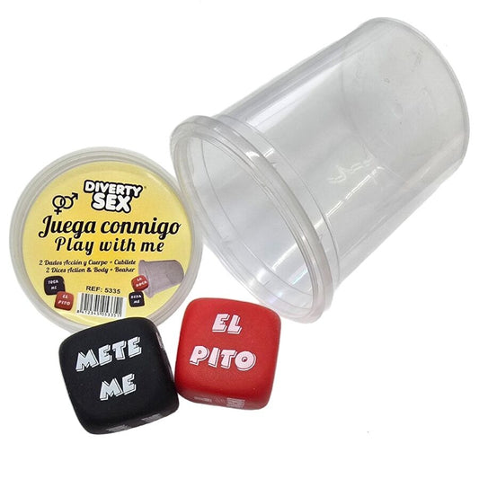 DIABLO PICANTE - JEU DE DÉS VERBE + PARTIE DU CORPS AVEC COUPE