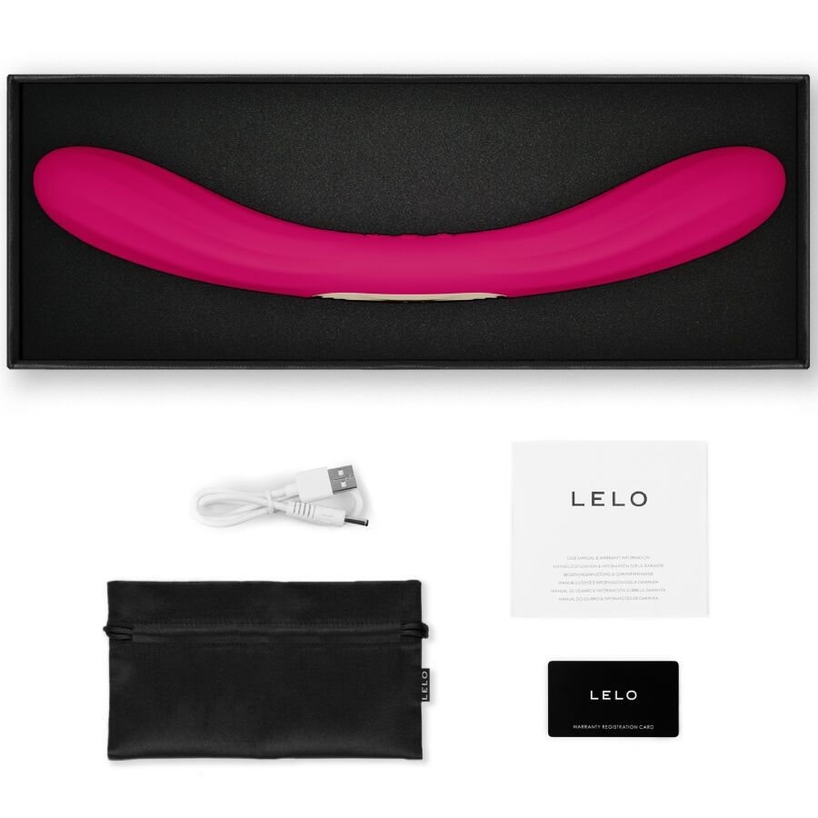 LELO - BOOMERANG VIBRATEUR À DOUBLE EXTRÉMITÉ CERISE