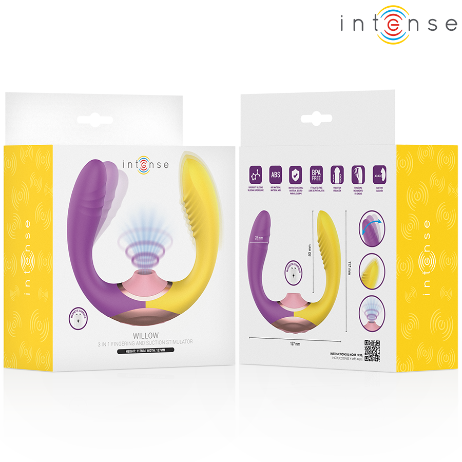 INTENSE - WILLOW STIMULATEUR À SUCCION ET VIBRATION 3 EN 1
