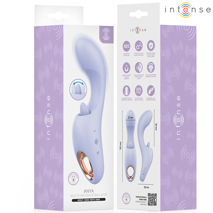 INTENSE - ANYA STIMULATEUR DE VIBRATIONS ET DE MOUVEMENTS MULTIFONCTIONNEL