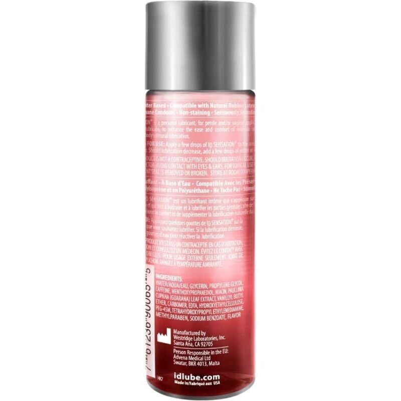 ID SENSATION - LUBRIFIANT BASE D'EAU  EFFET CHALEUR 250 ML