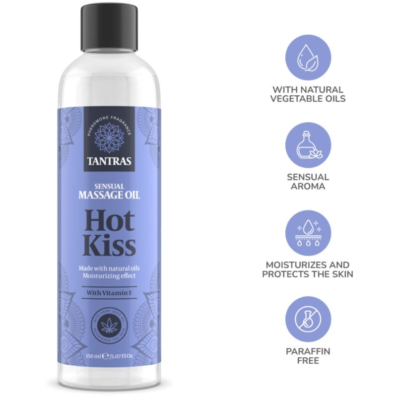 INTIMATELINE - HUILE D'AMOUR TANTRAS HOT KISS MASSAGE 150 ML