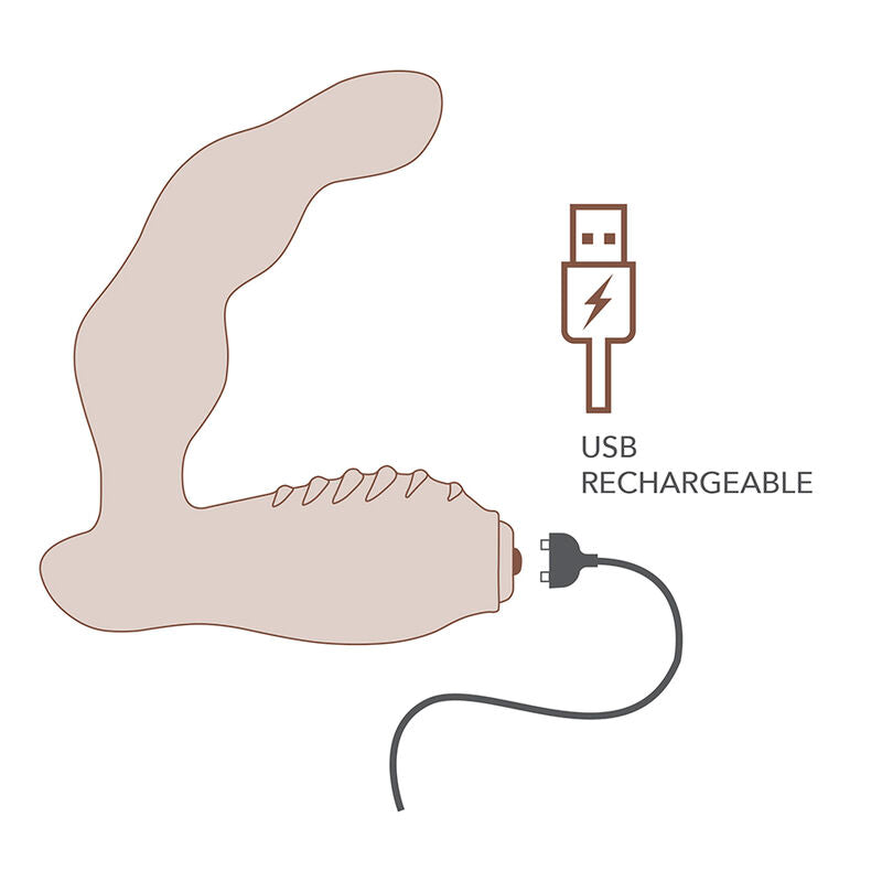 ROCKS-OFF - MINI BAGUETTE RECHARGEABLE 16 FONCTIONS ROSE PIVOINE